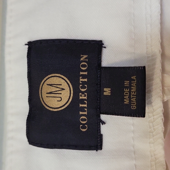 JM Collection Women's Pull-On Capri Pants Eggshell Embellished Bling Hem M - Picture 5 of 9